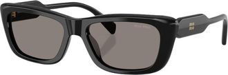 Miu Miu MU B12S Zonnebril - Dames - Zonnebrillen - Zwart - 56 MM - Accessoires
