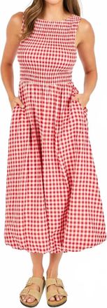 Sadie & Sage Apple Butter Midi Dress In Red Ivory