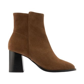Maison Toufet Bottine Clo&eacute;lia - Dames - Laarzen met Hak - Beige - 38 EU - Leer - Schoenen
