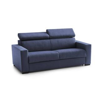 Dmora Sof&aacute; Fijo Diannon, Gran Sof&aacute; De 2 Plazas, 100% Made In Italy, Sof&aacute; Sala De Estar, En Tela Acolchada, Con Reposacabezas Ajustables Y Reposabrazos Delga