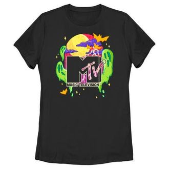 Giesswein Womens MTV Colorful Halloween Logo Graphic T-Shirt in Black at Nordstrom, Size Xx-Large