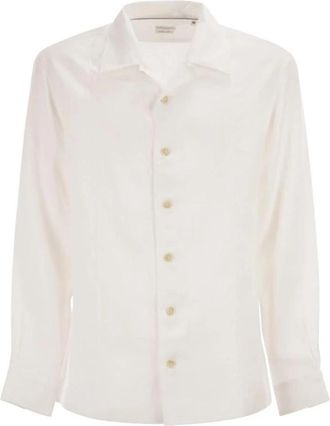 Brunello Cucinelli Easy Fit Linnen Shirt - Heren - Casual Overhemden - Wit - L - Linnen - Overhemden