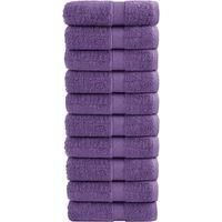 OEM Toallas De Mano Premium Solund, Juego De 10 Unidades. Moradas, 30 X 50 Cm, 600 G/m&sup2;. - Crezuo
