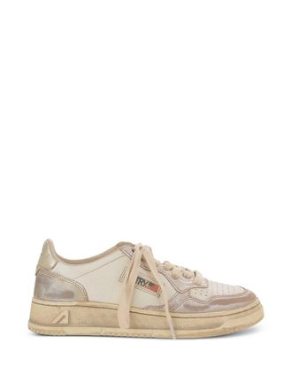 Autry Sup Vint Low Woman Metal/leat
