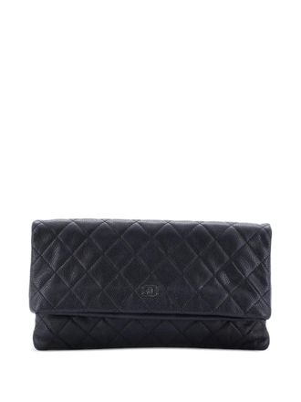 Chanel Beauty CC Quilted Caviar clutch bag - Black