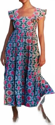 SZ Blockprints Charlotte Dress In Multicolor