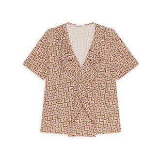 Maliparmi Blouses, female, Brown, Size: 2XL Mini Moulin&eacute; Top