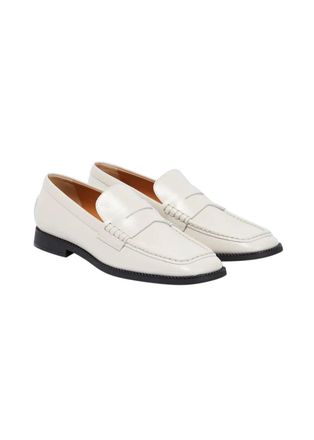 Tod's White Square Toe Penny Loafers Size 36.5