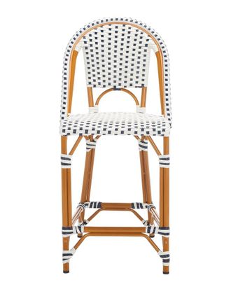 Safavieh California White & Navy Counter Stool