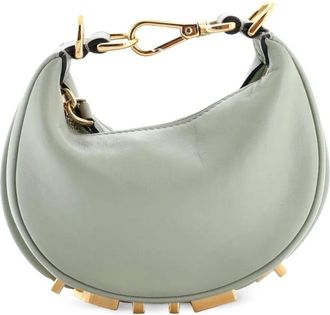 Fendi Fendigraphy Bag Leather Nano hobo bag - Groen