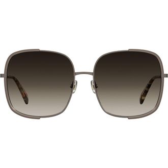 Kate Spade New York isla 59mm gradient square sunglasses in Brown/Brown at Nordstrom