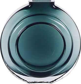 Beliani Beliani - Florero De Vidrio Verde Turquesa Transparente 15 Cm Sobremesa Moderno Kapeli