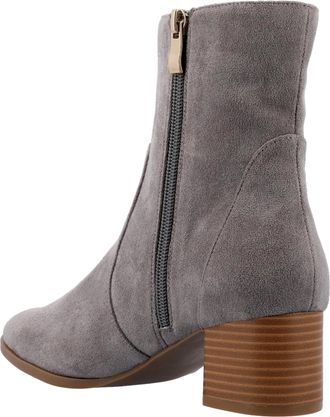 Journee Collection Comfort Foam Hayven Booties Grey HAYVEN-WD-GRY Womens