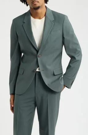 Open Edit Slim Fit Wool Blend Sport Coat in Green Urban at Nordstrom, Size 44