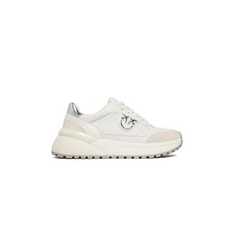 Pinko Pinko, Schoenen, Dames, Wit, 40 EU, Leer, Gem 15 Sneaker Cow Suede/Perforated