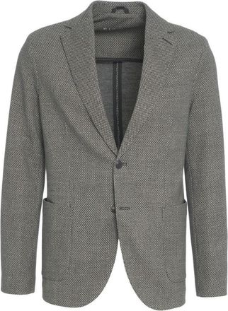 Circolo 1901 Single-Breasted Textured Knit Blazer With Notch Lapels
