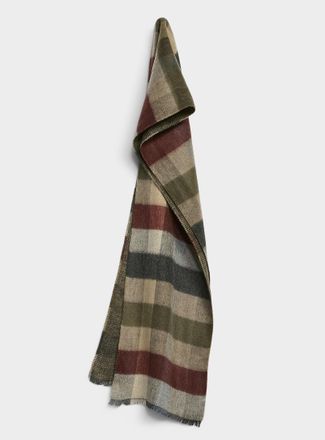 Le 31 Mens Checked reversible scarf