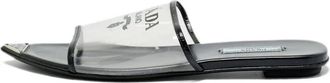 Prada Sandali slides trasparenti - Bianco