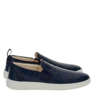 Ferragamo Fedra Croc-Embossed Slip-On Sneakers, Size 7