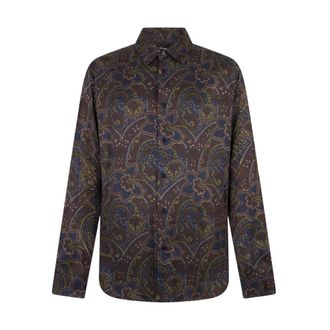 Iceberg Shirt in Twill with Print - Heren - Overhemden - Veelkleurig - Maat: S Viscose