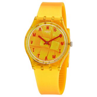 Swatch Coeur De Mangue Quartz Orange Mango Dial Unisex Watch GO119