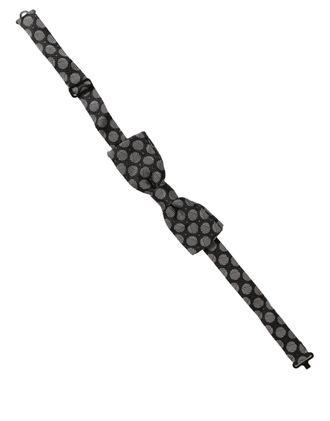Dolce & Gabbana Geometric Silk Bow Tie - Black