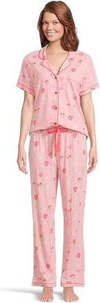 PJ Salvage Whimsy Pajama Set Womens Pajama Sets Pink Orchid : SM (US 4), Cotton/Jersey/Modal