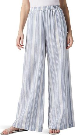 Splendid Raegan Stripe Pants Womens Clothing White/Seaport : XL (Womens 14-16), Linen/Viscose