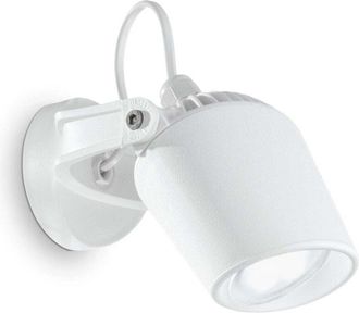 Ideal Lux Minitommy - Foco de pared exterior 1 luz blanco IP66, GU10 - Ideal Lux