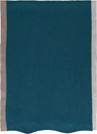 D'Estr&euml;e Paris Pierre Wool Scarf In Turquoise/taupe/ecru