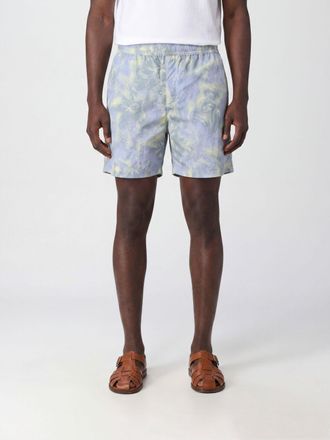 Maison Kitsun&eacute; Shorts da mare in poliestere con stampa astratta e vita elastica