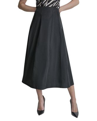 DKNY Dkny Taffeta Seamed Skirt