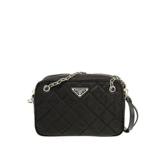 Prada Cross Body Bags, female, Black, Size: ONE SIZE Nylon Crossbody Bag