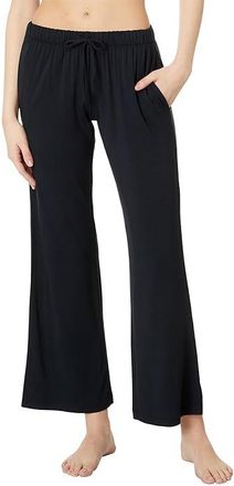 Eberjey Gisele Everyday Straight Leg Pants Womens Pajama Black1 : LG, Modal/Spandex/Tencel