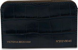 Victoria Beckham Portacarte con effetto coccodrillo - Blu