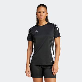 adidas Fussballtrikot ADIDAS PERFORMANCE TIRO 24 TRIKOT, Damen, Gr. XXL, schwarz-weiss (schwarz, wei&szlig;), Obermaterial: 100% Polyester, Rundhals, Trikots Fussb