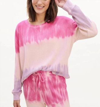 Splendid Felicity Thermal Sweater In Powder Blush