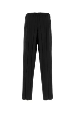 Homme Pliss&eacute; Issey Miyake Mens Ensemble Trousers Black Polyester