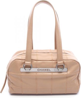 Chanel Beige Leather Boston Bag (Pre-Owned)