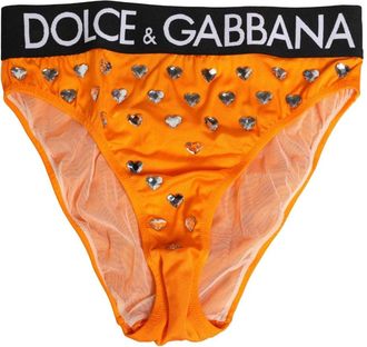 Dolce & Gabbana High Waist Brief - Dames - Onderbroek - Oranje - S - Nylon - Ondergoed
