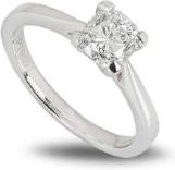 Bespoke Platinum Cushion Cut Diamond Ring