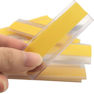 OEM 150 Etiquetas Autoadhesivas De Pl&aacute;stico Transparente De 7,6 X 2,5 Cm Para Estanter&iacute;as De Supermercados Y Bibliotecas