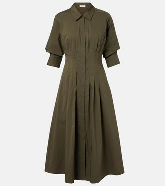 SIMKHAI Jazz cotton-blend poplin shirt dress