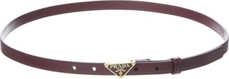 Prada Logo Saffiano Leather Belt