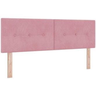 vidaXL Headboard Wall-mounted with Headboard Manual Pink 144 cm Velvet Vidaxl