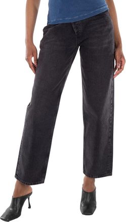 A Gold E Ladies Shambles (Washed Black) Criss Cross Jeans, Waist Size 23