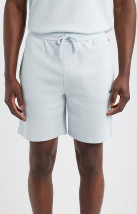 BOSS Waffle Knit Shorts in Open Blue at Nordstrom, Size Xx-Large