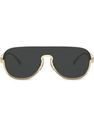 Versace tinted aviator sunglasses - unisex - Metal - One Size - Gold