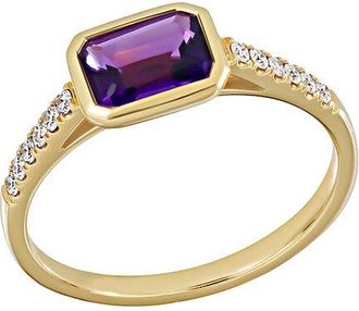 Bony Levy El Mar 18K 0.90 Ct. Tw. Diamond & 1 Amethyst Ring