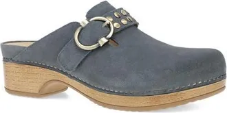 Dansko Branson Studded Platform Clog in Dusty Blue Suede at Nordstrom, Size 36